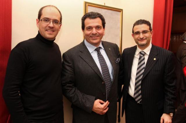 il Commendatore Tonino Boccadamo con i maestri Roberto Plano e Francesco Marino